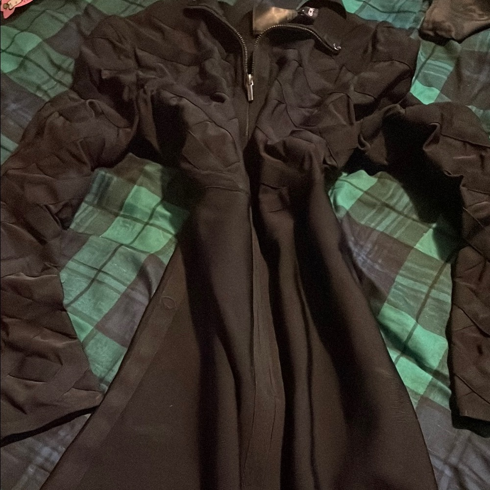 bebe Black Long Sleeve Dress
